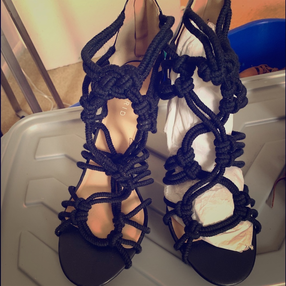 Torrid Black Strappy Heels